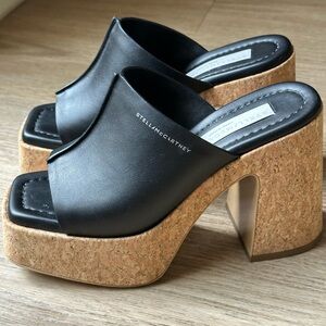 Stella Mccartney Skyla Alter Platform Block Heel Slide Sandals size:35